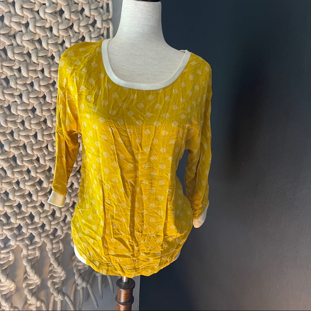 Maeve. Polka Dot Blouse. Anthropologie.